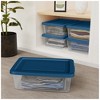 Sterilite 12Qt Storage Boxes Clear Plastic Containers with Lid, Set of 36, Blue - 4 of 4
