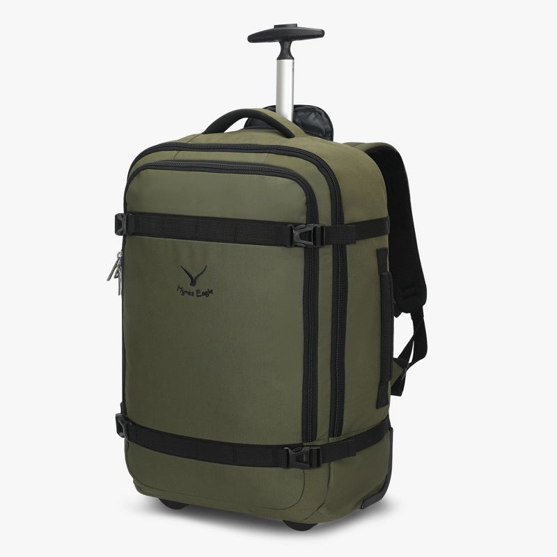 Convertible Wheeled Laptop Carry-On Bag (42L) – Hynes Eagle – Army Green