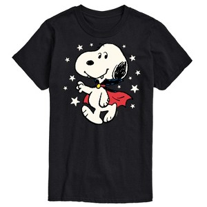 Men's - Peanuts - Snoopy Vampire Stars Glow In The Dark Short Sleeve Graphic T-Shirt - 1 of 4