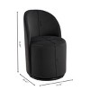 Set of 2 Modern Swivel Barrel Dining Chairs,Velvet Upholstered Accent Chairs,360° Round Armless Chair for Kitchen or Vanity-Coolbibila - 4 of 4