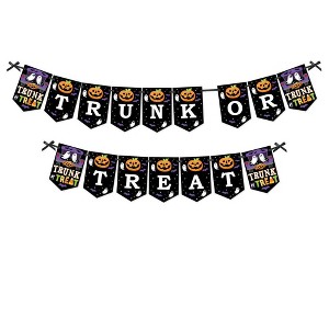 Big Dot of Happiness Trunk or Treat - Halloween Car Parade Party Bunting Banner - Party Decorations - Trunk or Treat - 1 of 4