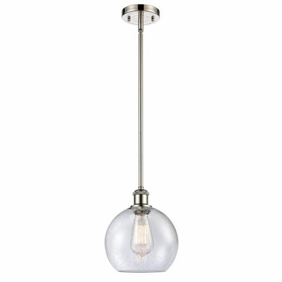 Athens - 1 Light Stem Hung Mini Pendant In Industrial Style-10 Inches Tall and 8 Inches Wide
