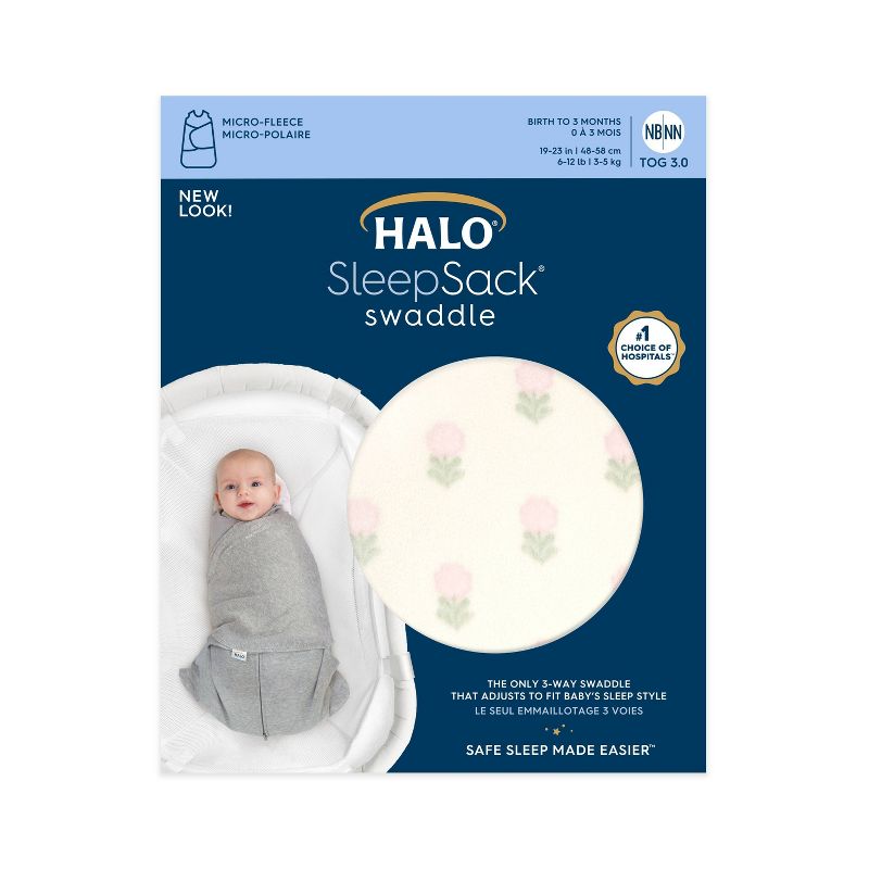 HALO Innovations Sleepsack Micro-Fleece Swaddle Wrap, 3 of 10