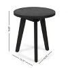 16'' Acacia Wood Round Side Table with Tripod Legs,Small Modern Nightstand for Bedroom or Living Room-Cuddlewood - 4 of 4