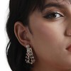 SOHI Women's Crystal Silver Bling Drop Earrings - 4 of 4