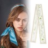 Unique Bargains Women's Flower Long Ribbon Headband Beige Green 1 Pc - 2 of 4