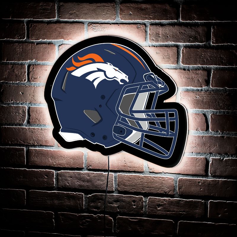 Evergreen Ultra-Thin Edgelight LED Wall Decor, Helmet, Denver Broncos- 19.5 x 15 Inches Made In USA, 2 of 6