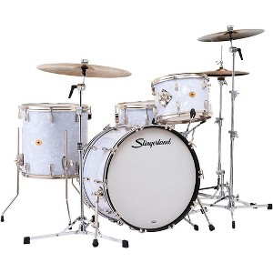 Slingerland Radio King 4-Piece Shell Pack With 22" Bass Drum and Snare White Marine Pearl - 1 of 4