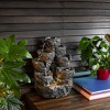 14" Resin Multi Tiered Cascading LED Fountain Gray - Alpine Corporation - 2 of 4
