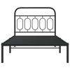 vidaXL Metal Bed Frame without Mattress with Headboard Black 39.4"x78.7" - 4 of 4