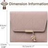 FATMOON Small Wallet for Women Leather RFID Blocking Card Holder Easy-to-Use Bifold with Zipper Coin Pocket & ID Window - 3 of 4
