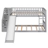 TiramisuBest L-Shaped Twin Bunk Bed with Ladder,Gray, Space-Saving Convertible Bedroom Furniture for Kids & Teens - 4 of 4