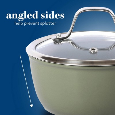 Green 10-Piece Nonstick Aluminum Cookware Set with Glass Lids