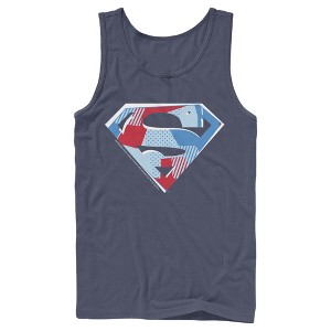 Men's Superman Logo Geometric Tank Top - 1 of 3