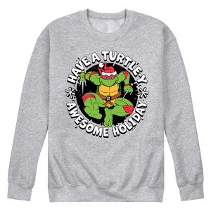 Men's - Teenage Mutant Ninja Turtles - Have A Turtley Awesome Holiday Graphic Fleece Sweatshirt - 1 of 4