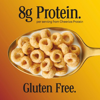 Cheerios Protein Gluten Free Honey Nut Family Size Breakfast Cereal - 14oz