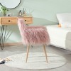 CAVINAS Faux Fur Accent Chair with Mid-Height Backrest and Metal Legs,Modern Upholstered Living Room Chairs,Reading Chairs for Living Room - 3 of 4