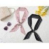 INSPIRE CHIC Women's Striped Contrast Color Skinny Long Satin Scarves 47.2"x2.4" 1 Pcs - 3 of 4