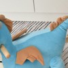 VYNXARIA Kids Plush Ride-On Rocking Horse Toy Dinosaur with Realistic Sounds for18-36 Months, Blue - 2 of 4