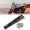 Unique Bargains Bicycle Steel Spokes 14G Bike Spoke with Nipples for Most Bicycle Black 36 Pcs - 2 of 4