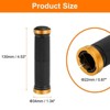 Unique Bargains Non-Slip Mushroom Double Lock-on Bike Handlebar Grips 5.12" 1 Pair with Hex Wrench - 2 of 4
