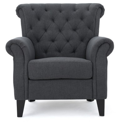 Gray shop tufted chair