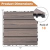 Costway 18/36 PCS Interlocking Deck Tiles Anti-slip Floor Tiles for Poolside All Weather Grey - 3 of 4