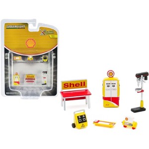 "Shell Oil" 6 piece Shop Tools Set "Shop Tool Accessories" Series 3 1/64 by Greenlight - 1 of 3
