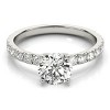 Pompeii3 1 Ct Diamond Round Cut Engagement Ring Single Row 14k White Gold - 3 of 4