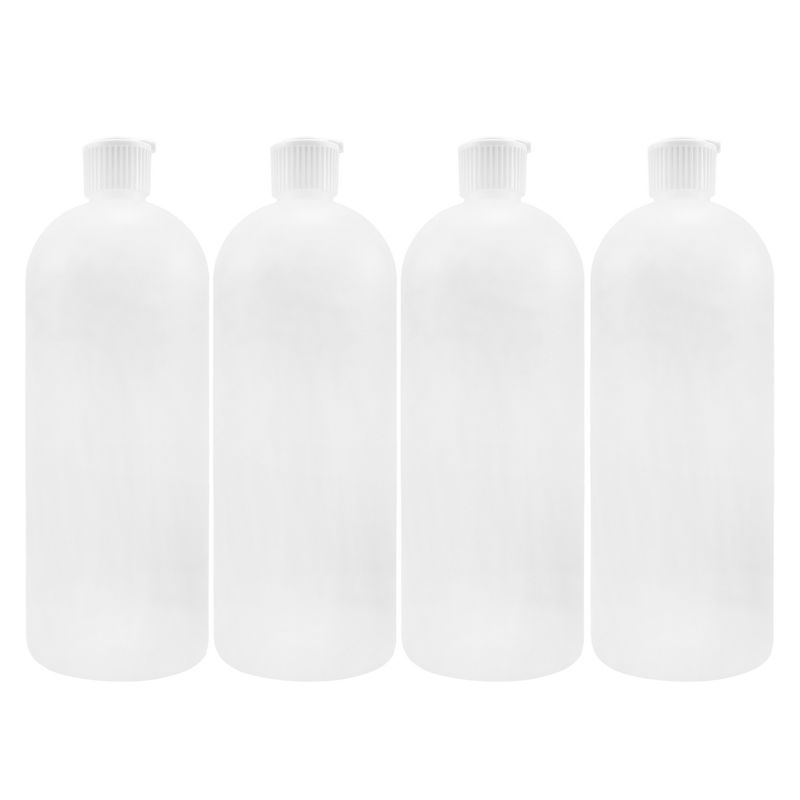Cornucopia Brands 32oz Flip Top Plastic Squeeze Bottles 4pk; Spout Style Tops, Natural Color, 1 of 9