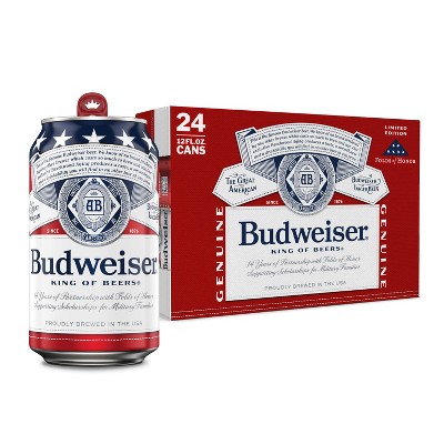 Budweiser American Lager Beer - 24pk/12 fl oz Cans