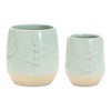 Melrose Leaf Porcealin Planter (Set of 2) - 2 of 4