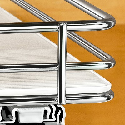 Lynk Professional Slide Out Vertical 12.25" Single Metal Spice Rack Silver: Kitchen Cupboard Organizer, Pull Out Storage — фото 6