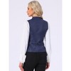 INSPIRE CHIC Women's U-Neck Single-Breasted Jacquard Gothic Steampunk Waistcoat - 3 of 4