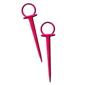 DeWitt Company UV-Treated Heavy-Duty Durable Plastic Outdoor Re-Pin Anchors for Temporary Landscaping Coverings, Red, 300 Count - 1 of 2