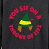 Women's - ELF - Christmas Family Set Throne Of Lies Lightweight French Terry Wide Neck Long Sleeve Shirt - 2 of 4