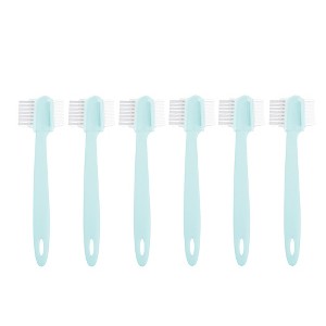 Unique Bargains ABS Stainless Steel Facial Eyebrow Razor Tool 6 Pcs - 1 of 4