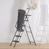 Gulches 5-step ladder, foldable step stool with tool tray and wide non slip pedals, sturdy steel ladder, lightweight portable steel step stool - 4 of 4
