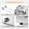 ROVSUN Commercial Soup Warmer, Electric Food Warmer Steam Table Countertop Bain Marie w/ Adjustable Temp, Lid and Tap for Buffet Restaurant - 4 of 4