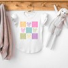 Simply Sage Market Checkered Bunny Outline Coquette Flutter Sleeve Tee - 3 of 4