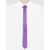 Allegra K Men's Skinny Ties Satin Solid Self-tied Necktie for Wedding Business - 2 of 4