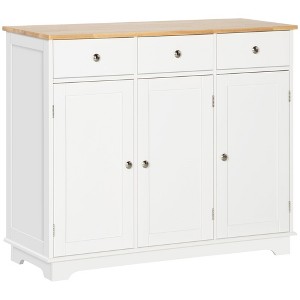 NicBex Sideboard Cabinet with 3 Drawers and Adjustable Shelves Kitchen Buffet Cabinet with Wooden Top for Kitchen,Living Room - 1 of 4