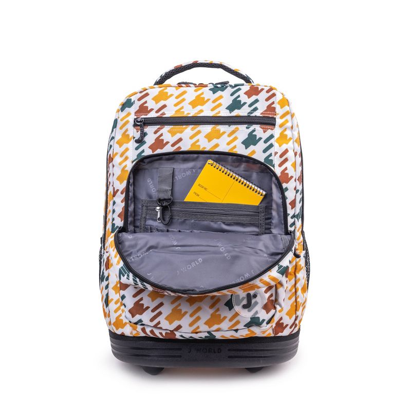 JWorld Sundance 20&#34; Laptop Rolling Backpack - Vivid Tweed: Unisex, Wheeled Travel & School Bag with Padded Sleeve, 5 of 8