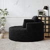 50'' Corduroy Sleeper Chair Sofa, Fluffy Single Modular Couch with Cylindrical Pillow, Modern Lounge Seating for Living Room, Bedroom, or Studio - 3 of 4