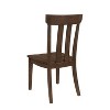 Simple Relax Set of 2 Wooden Dining Side Chairs with Slatted Backrest in Brown Oak - 4 of 4