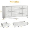 63" 12-Drawer Multifunctional Dresser - TV Stand for 65" TVs + Storage for Bedroom & Living Room - 2 of 4