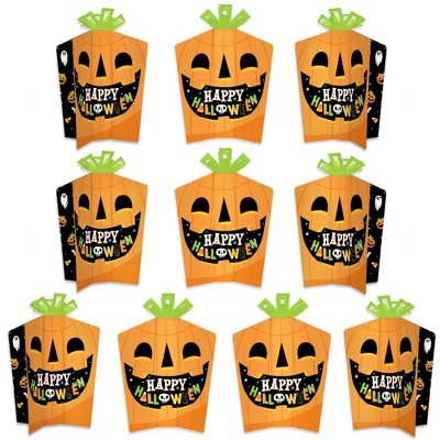 Big Dot of Happiness Jack-O'-Lantern Halloween - Table Decorations - Kids Halloween Party Fold and Flare Centerpieces - 10 Count