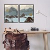 Stupell Industries Mountain Range over Abstract 2pc Framed Giclee Art Set - 2 of 4