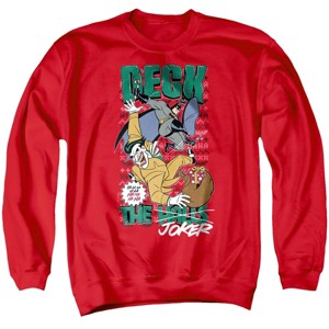Men's Batman The Animated Series Christmas Deck The Halls Crewneck Sweatshirt - 1 of 4