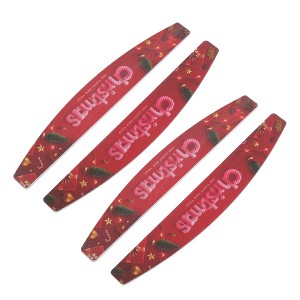 Unique Bargains Crescent Moon Christmas Multifunctional Nail File Manicure Tool 4 Pcs - 1 of 4